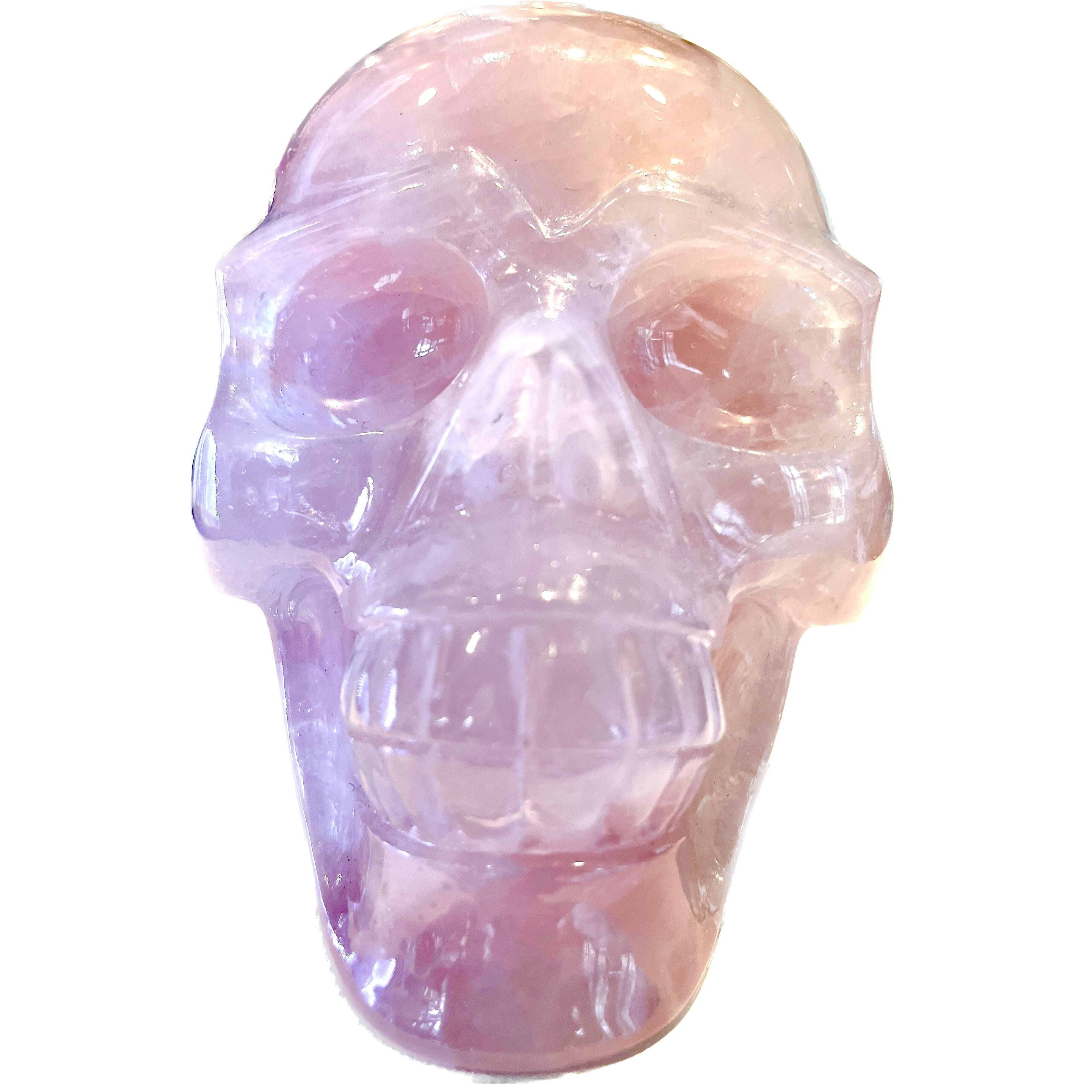 4 1/2 Inch Genuine Brazilian Rose Quartz Skull – Earth Treasures
