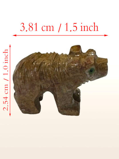 1.5" Genuine Peru Soapstone Bear (Buy one get second one 50% off)