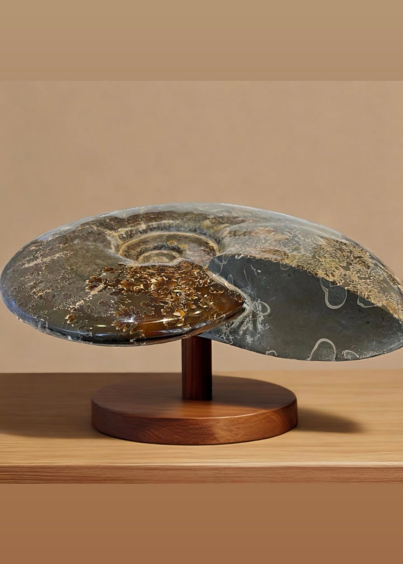 10 Inch Fossilized Ammonite