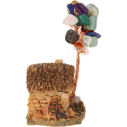 Crystal Tree Feng Shui Crystal Chakra Tree with Miniature House