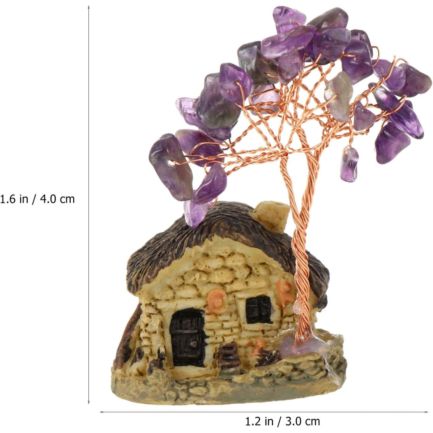 Crystal Tree Feng Shui Crystal Positve Energy Tree with Miniature House