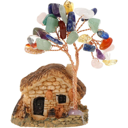 Crystal Tree Feng Shui Crystal Chakra Tree with Miniature House