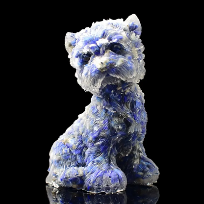 3.14 Inches Genuine Brazilian Handmade Crystal Resin Ornament Yorkshire Terrier