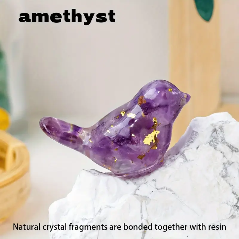 1.69  Inch Resin Crystal Birds