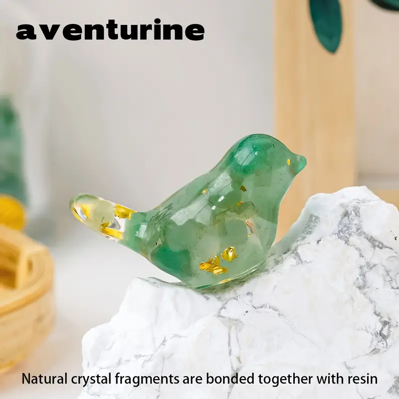 1.69  Inch Resin Crystal Birds