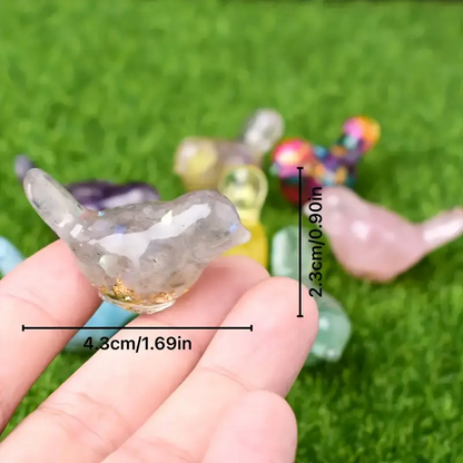 1.69  Inch Resin Crystal Birds