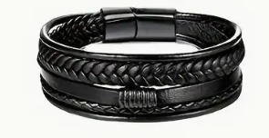 Faux Leather Braided Stacking Bracelets