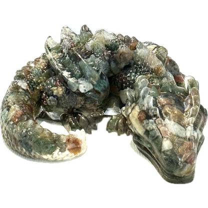 3 1/2" Natural Chakra Crystal Sleeping Dragon