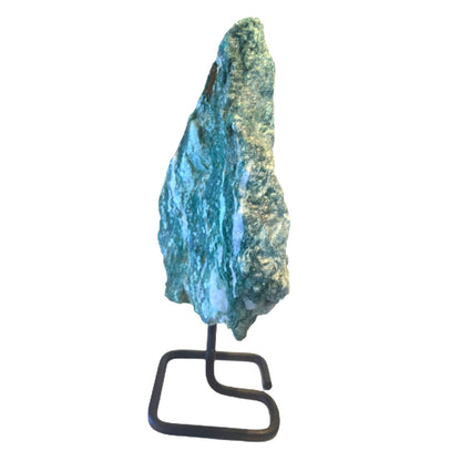 9 Inch Natural Fuchsite on Metal Stand