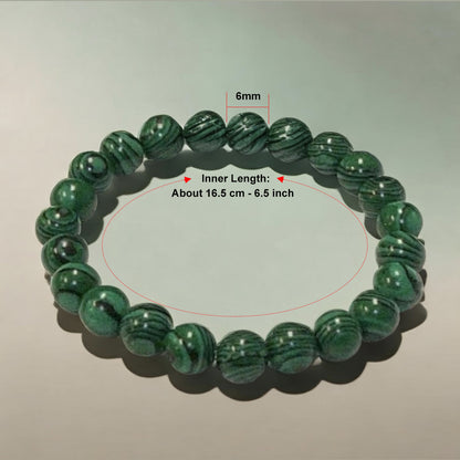 6 mm Malchite Bracelet