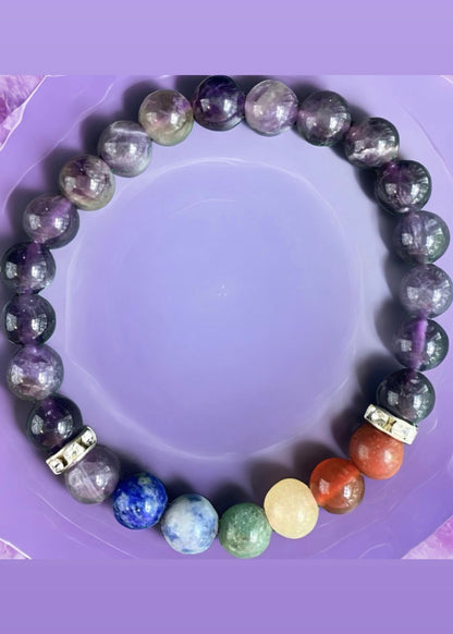 6 mm Chakra Amethys Bracelet