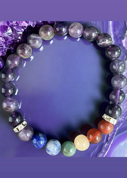 6 mm Chakra Amethys Bracelet