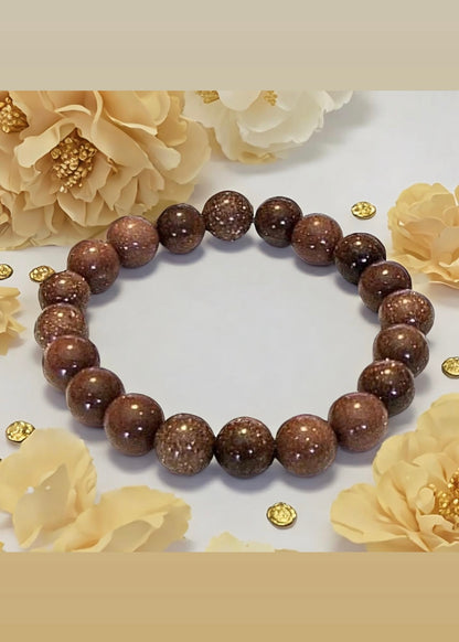 10mm  Goldstone Bracelet