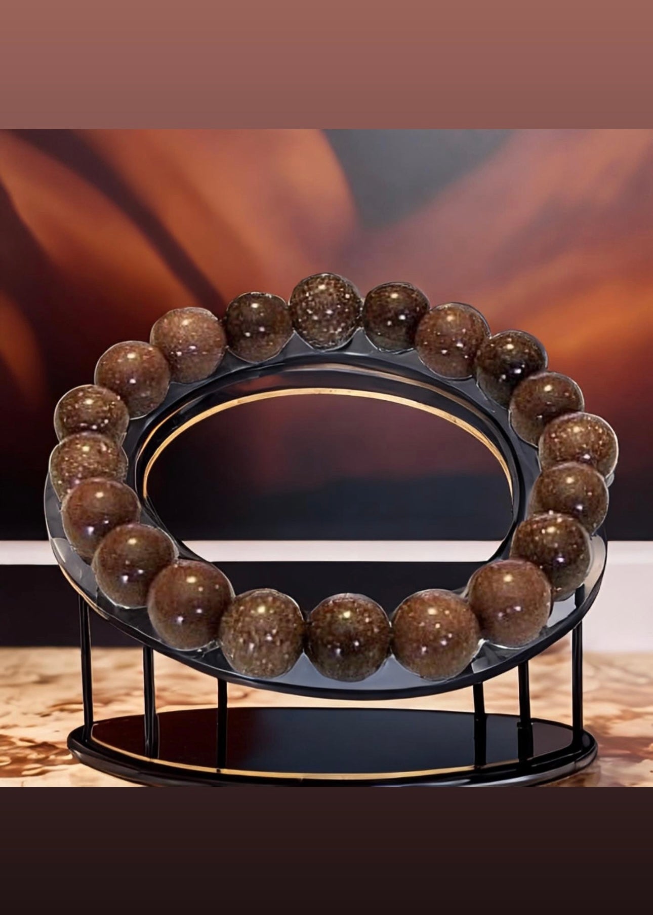 10mm  Goldstone Bracelet