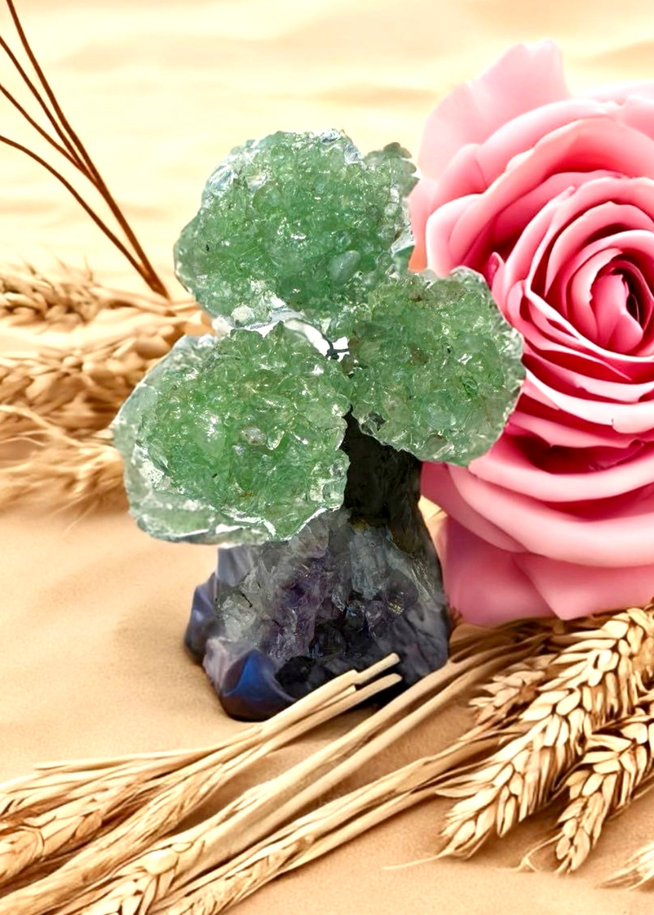 4.0" Brazilian Green Aventurine Gemstone Tree (Prosperity, Wealth, and and Good Luck)