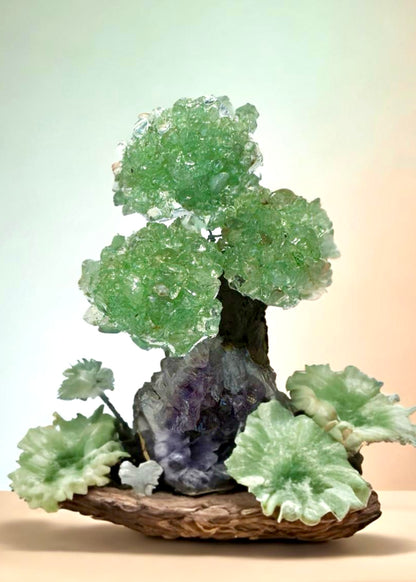 4.0" Brazilian Green Aventurine Gemstone Tree (Prosperity, Wealth, and and Good Luck)