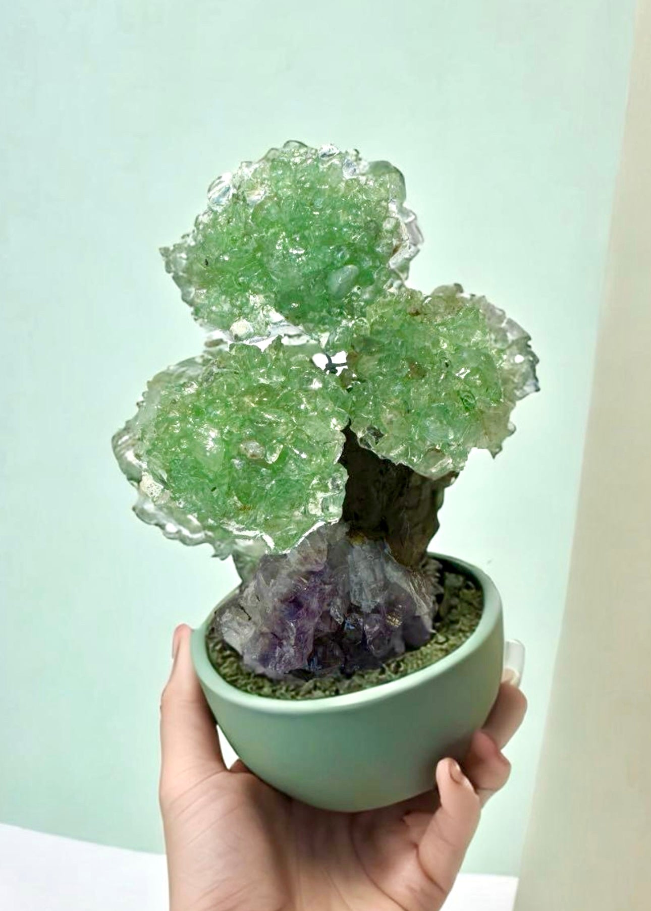 4.0" Brazilian Green Aventurine Gemstone Tree (Prosperity, Wealth, and and Good Luck)