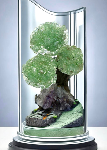 4.0" Brazilian Green Aventurine Gemstone Tree (Prosperity, Wealth, and and Good Luck)