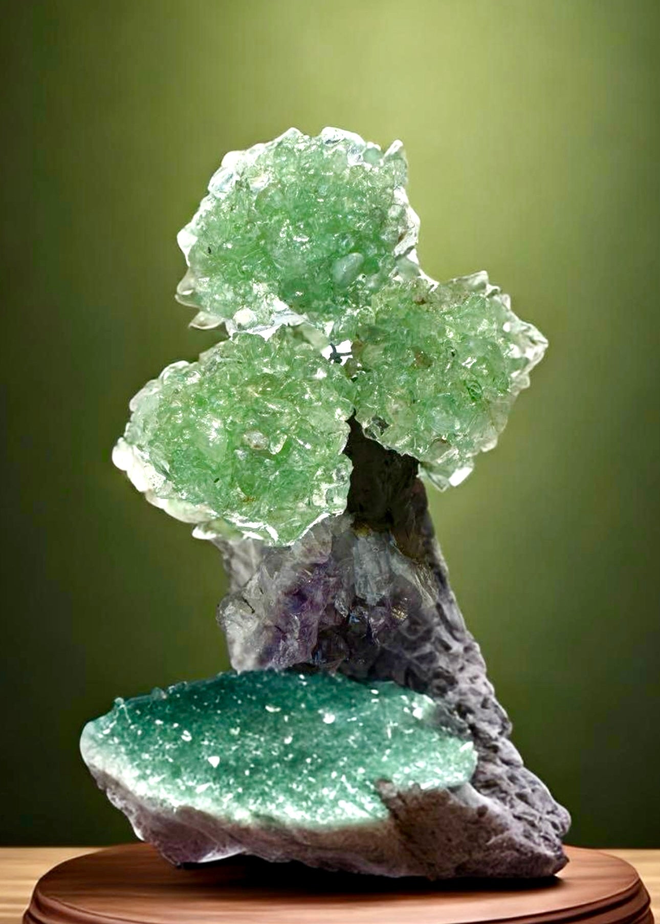 4.0" Brazilian Green Aventurine Gemstone Tree (Prosperity, Wealth, and and Good Luck)