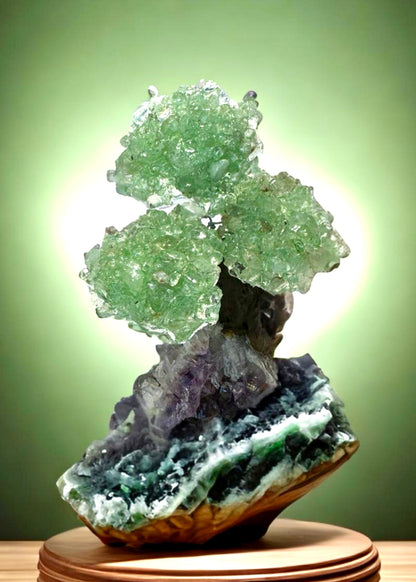 4.0" Brazilian Green Aventurine Gemstone Tree (Prosperity, Wealth, and and Good Luck)