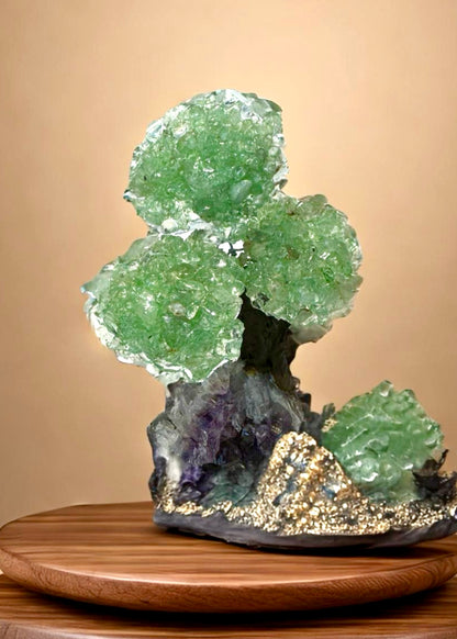 4.0" Brazilian Green Aventurine Gemstone Tree (Prosperity, Wealth, and and Good Luck)