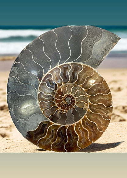 10 Inch Fossilized Ammonite (Pair)