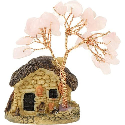 Crystal Tree Feng Shui Crystal Love Tree with Miniature House