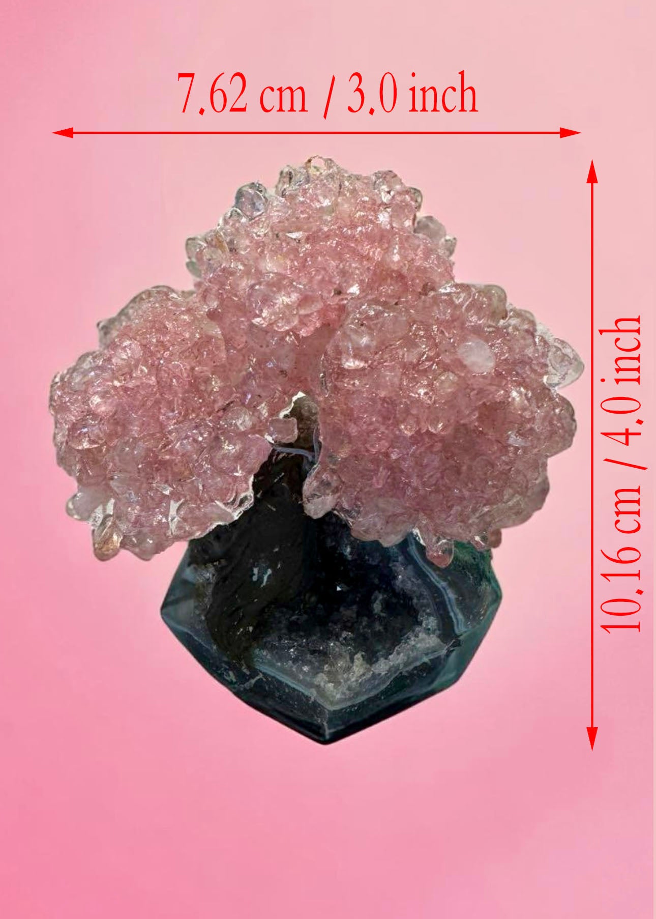 4.0" Rose Quartz Gemstone Tree (Love Tree)