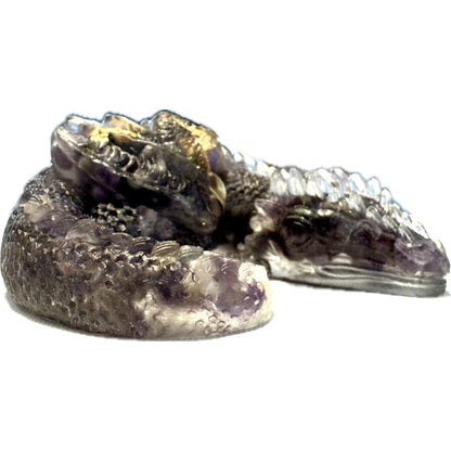 3 1/2" Natural Amethyst Crystal Sleeping Dragon