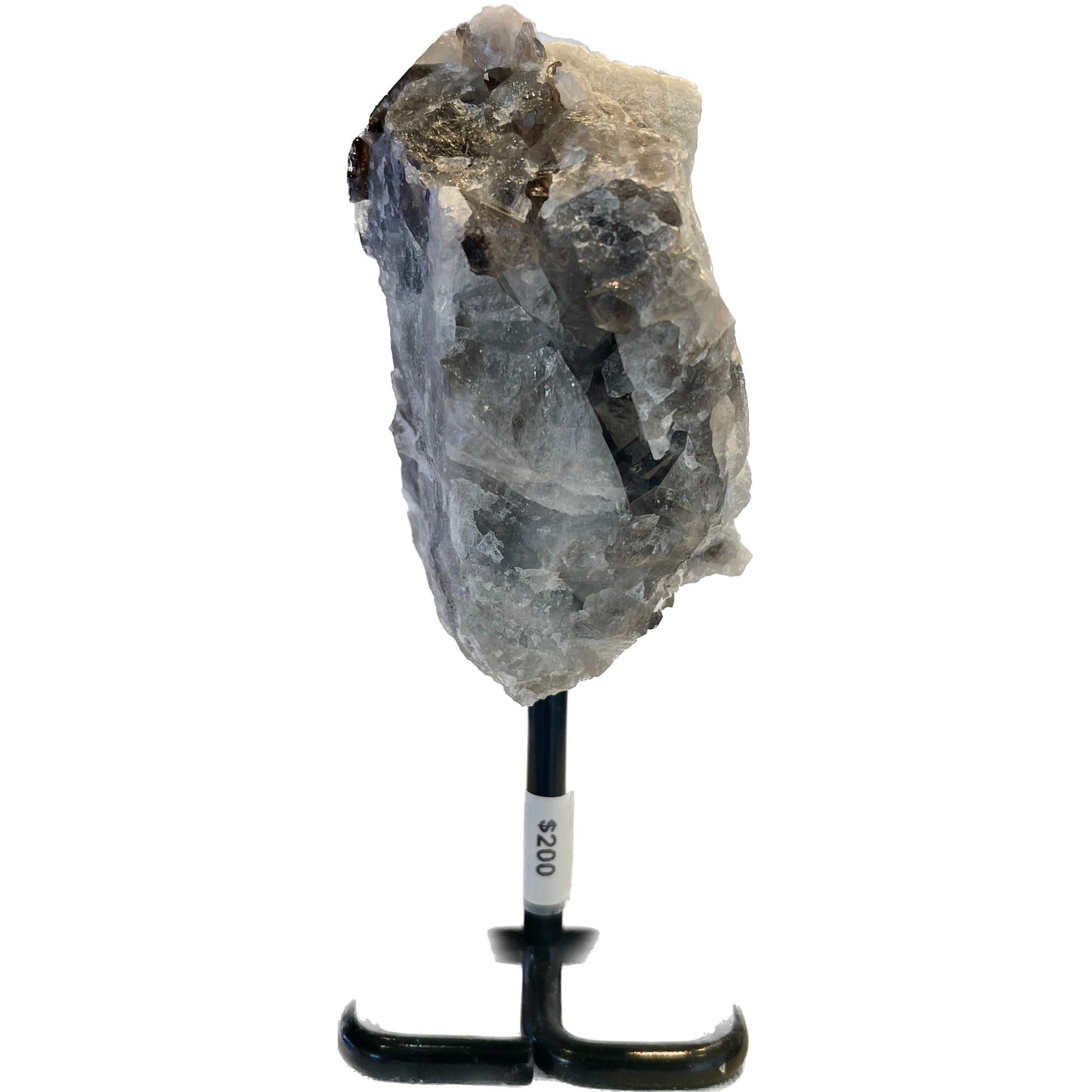 5 Inch Free Form Smokey Quartz on a Metal Stand