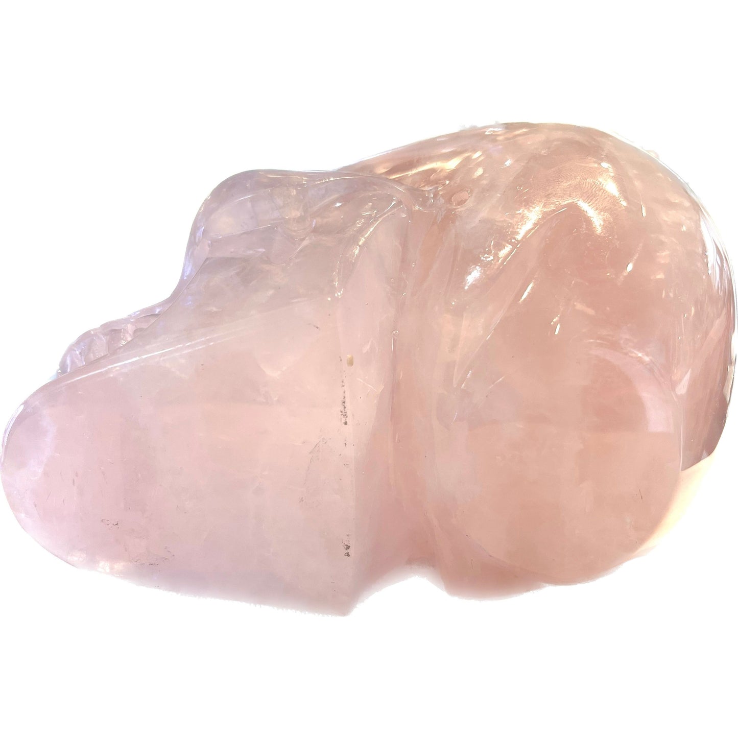 7 Inch Genuine Brazilian Rose Quartz Skull