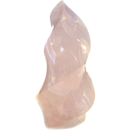 6 1/2 Inch Polished Rose Quartz Flame