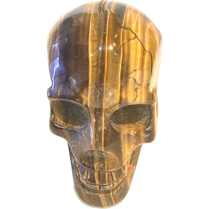 3 Inch Genuine Brazilian Tiger's Eye Skull