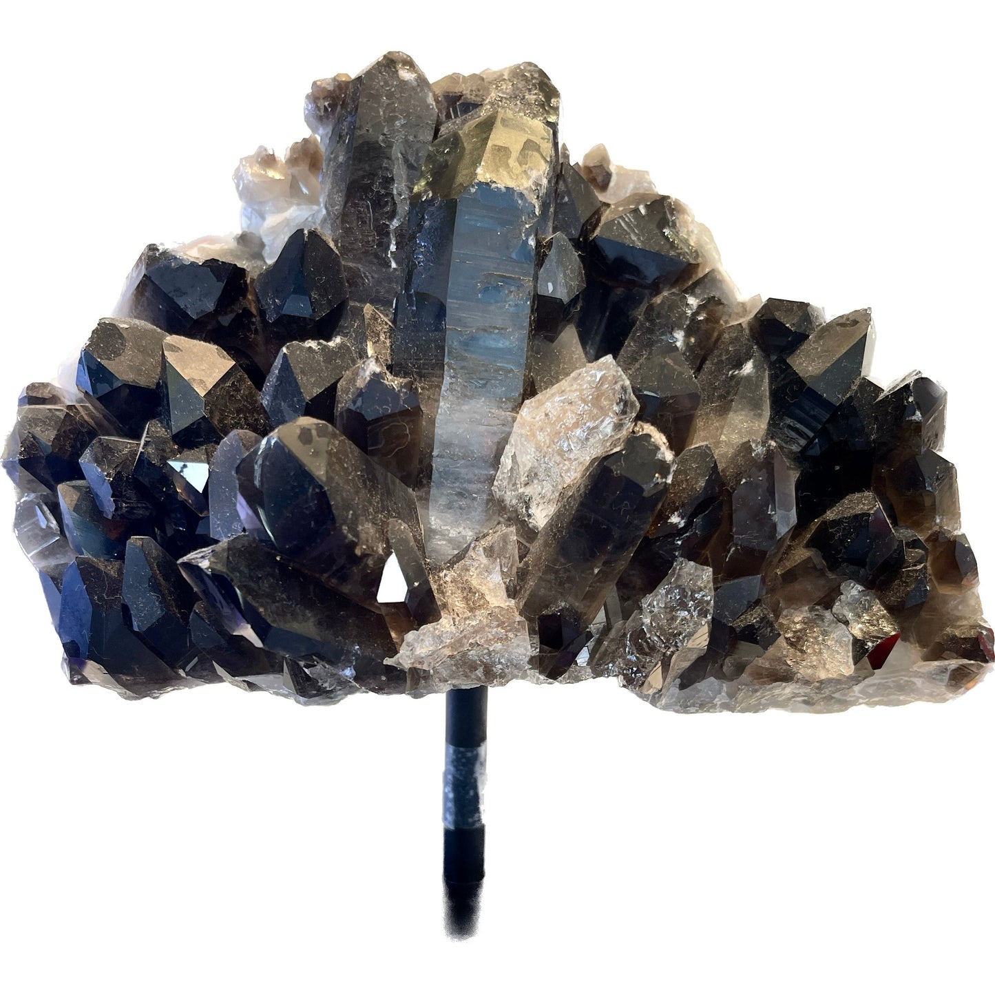 7 Inch Free Form Smokey Quartz on a Metal Stand