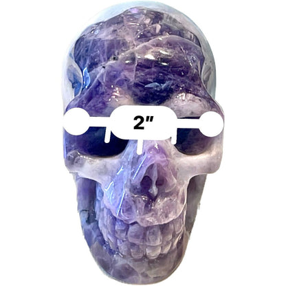 4 Inch Genuine Brazilian Amethyst Skull