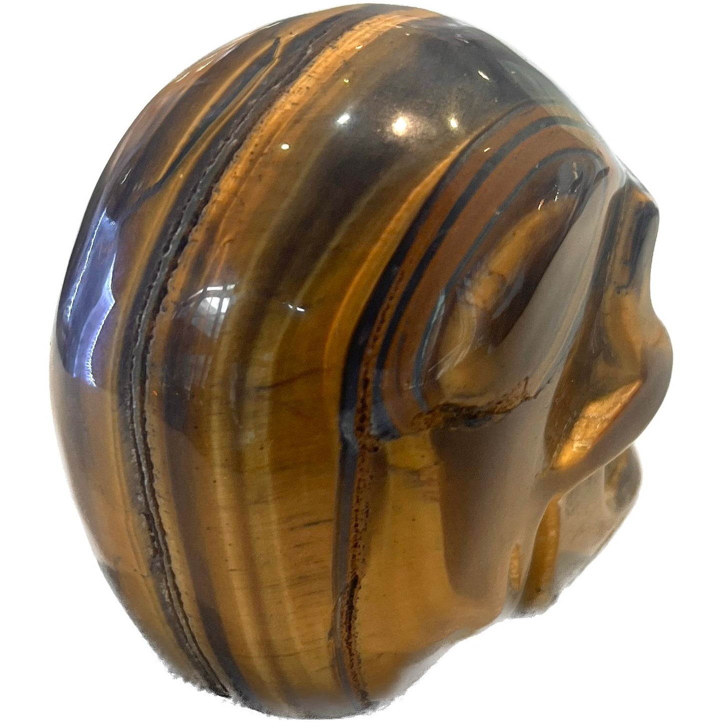 3 Inch Genuine Brazilian Tiger's Eye Skull