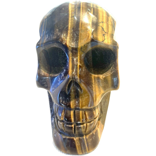 3 Inch Genuine Brazilian Tiger's Eye Skull