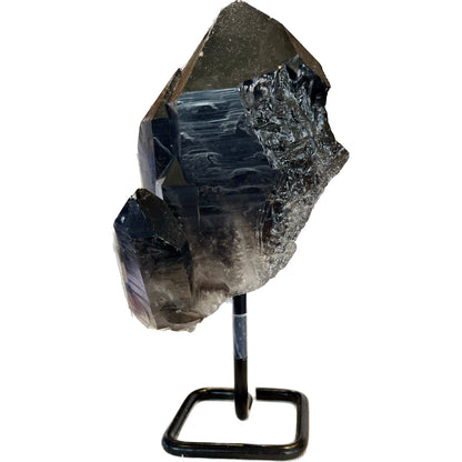 5 Inch Free Form Smokey Quartz on a Metal Stand