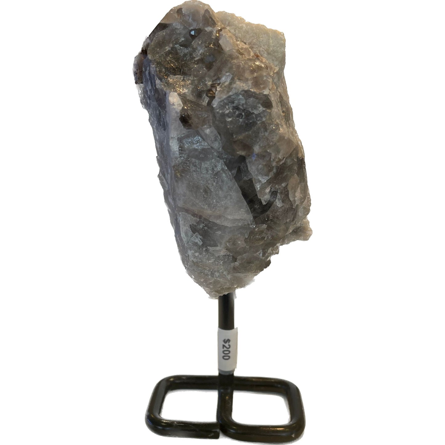 5 Inch Free Form Smokey Quartz on a Metal Stand