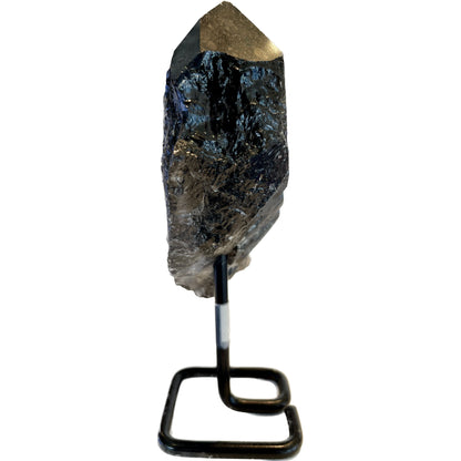 5 Inch Free Form Smokey Quartz on a Metal Stand