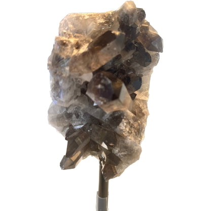 5 Inch Free Form Smokey Quartz on a Metal Stand