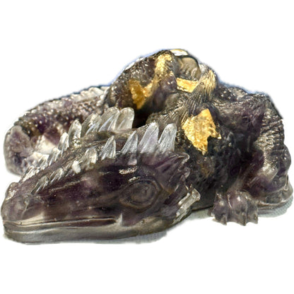 3 1/2" Natural Amethyst Crystal Sleeping Dragon