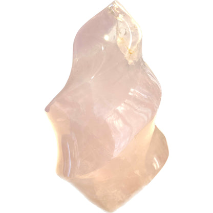 6 1/2 Inch Polished Rose Quartz Flame