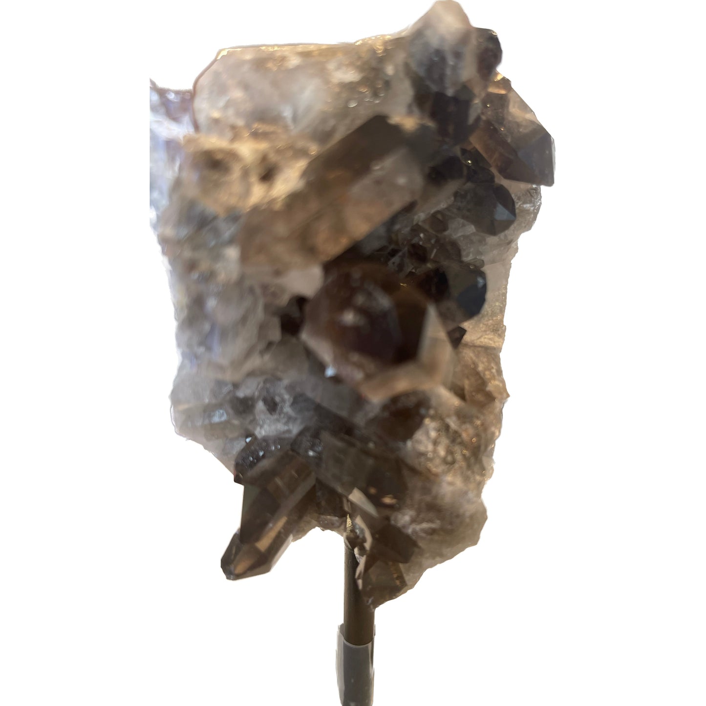 5 Inch Free Form Smokey Quartz on a Metal Stand