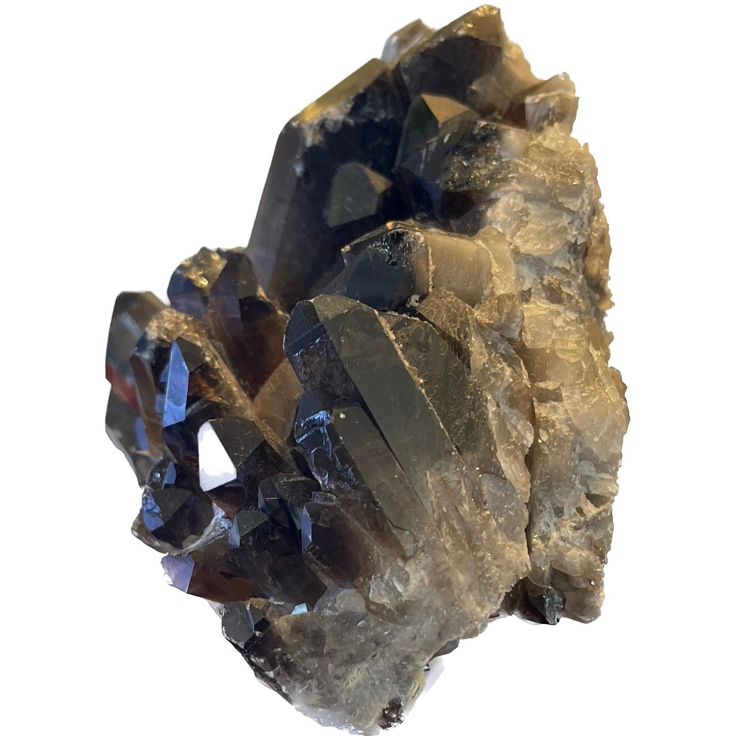 7 Inch Free Form Smokey Quartz on a Metal Stand