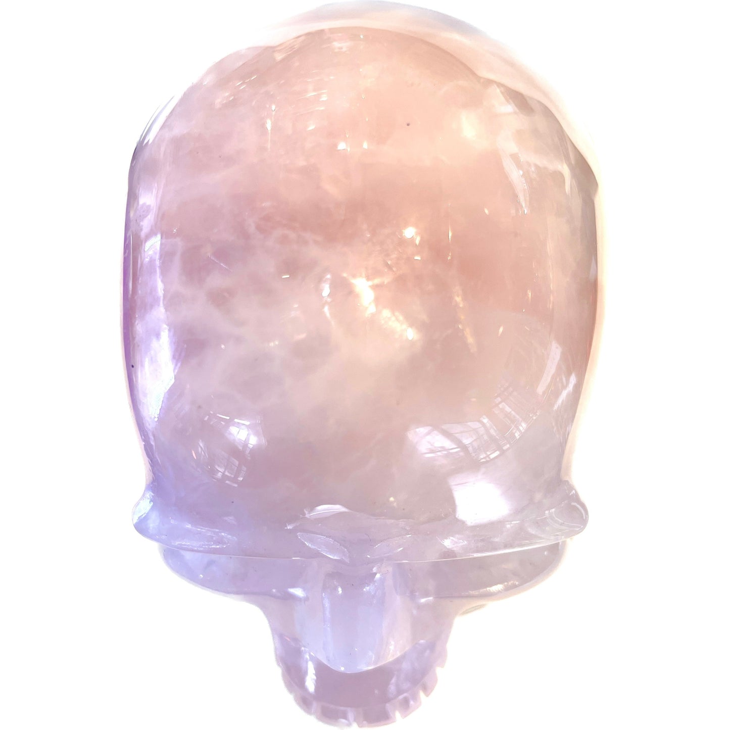 7 Inch Genuine Brazilian Rose Quartz Skull