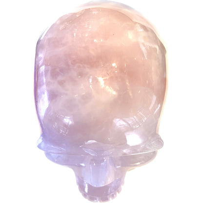 4 1/2 Inch Genuine Brazilian Rose Quartz Skull