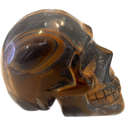 3 Inch Genuine Brazilian Tiger's Eye Skull