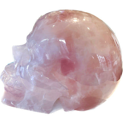 7 Inch Genuine Brazilian Rose Quartz Skull