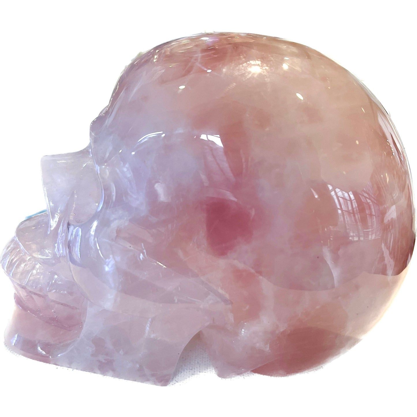 4 1/2 Inch Genuine Brazilian Rose Quartz Skull